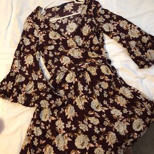 AEO floral wrap dress